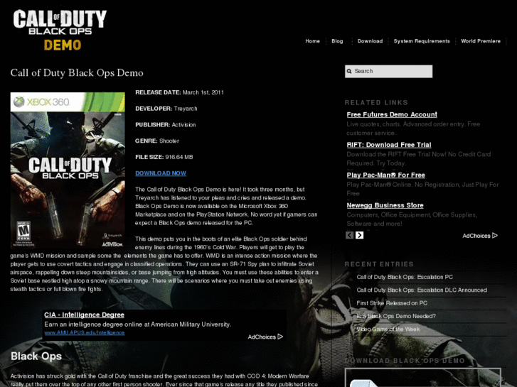 www.callofdutyblackopsdemo.com