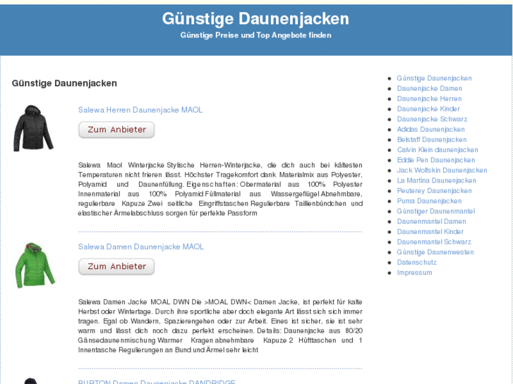 www.daunenjacken-daunenmantel.de