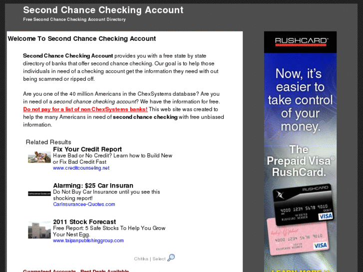 www.secondchancecheckingaccount.net