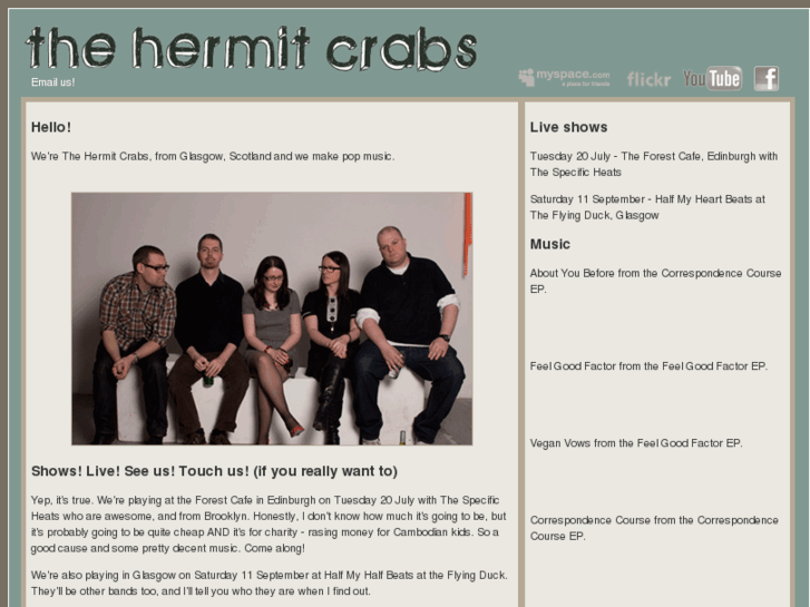 www.thehermitcrabs.co.uk