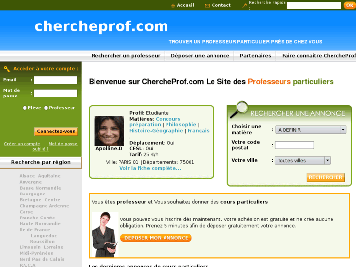 www.chercheprof.com