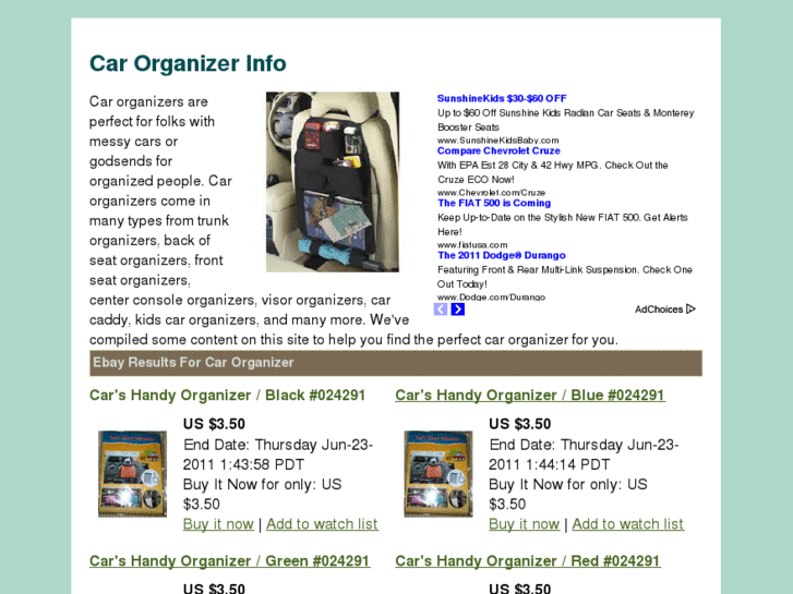 www.carorganizer.info
