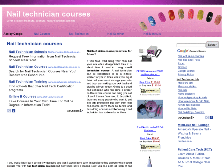 www.nailtechniciancoursesonline.com