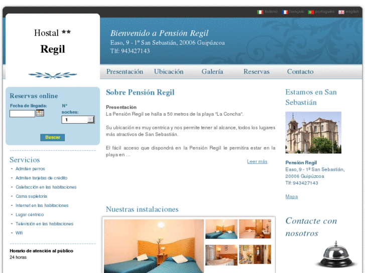 www.pensionregilsansebastian.com