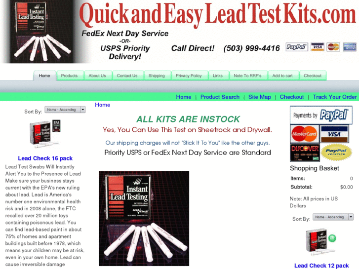 www.quickandeasyleadtestkits.com