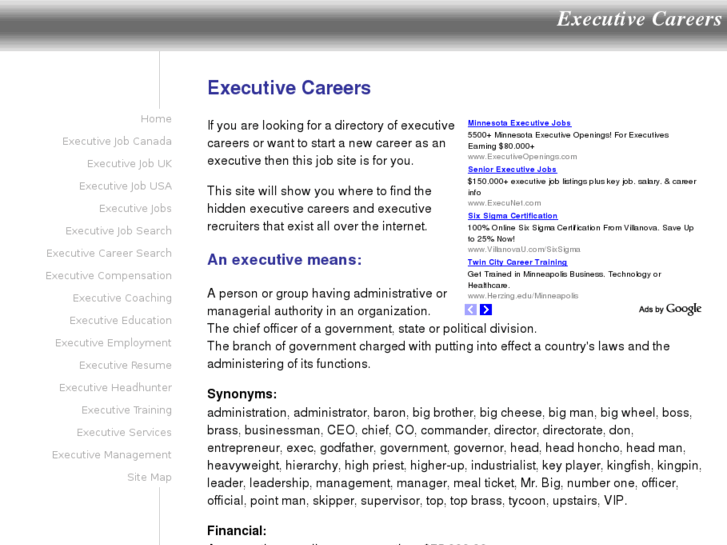 www.executive-careers.info