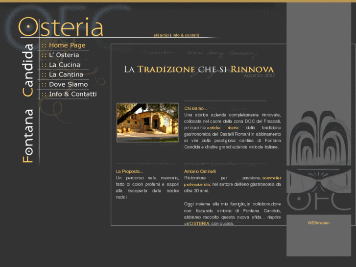 www.osteriafontanacandida.it