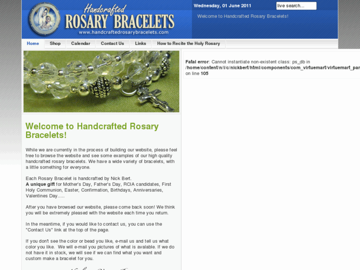 www.handcraftedrosarybracelets.com