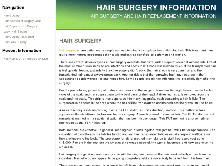 www.hairsurgeryinfo.com