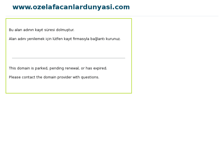 www.ozelafacanlardunyasi.com