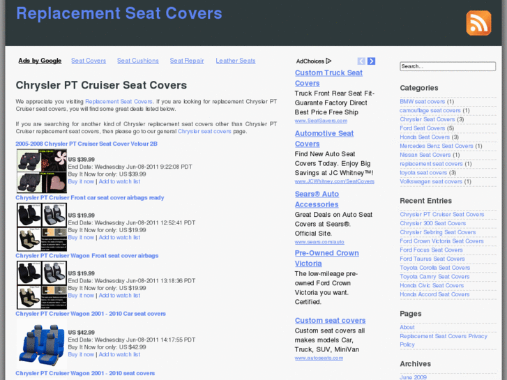 www.replacementseatcover.com