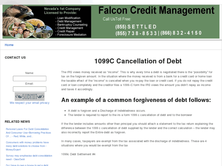 www.1099ccancellationofdebt.com