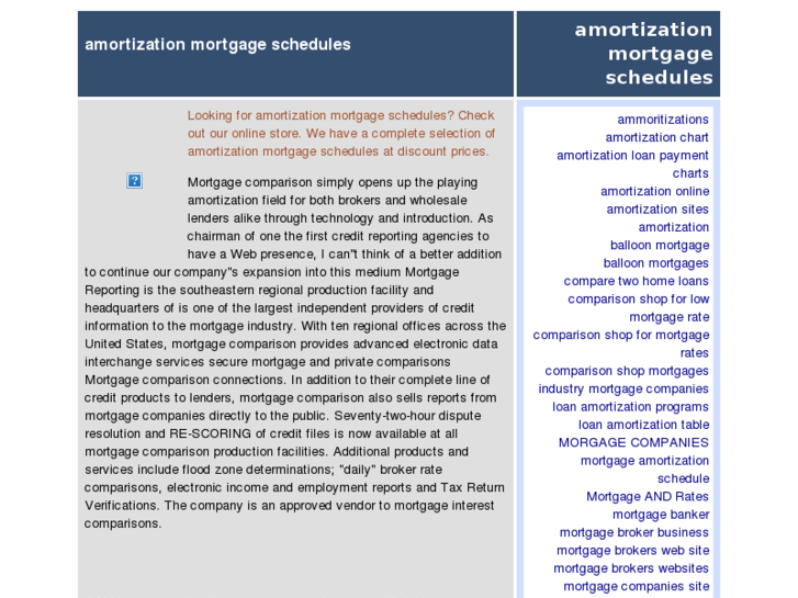 www.amortization-mortgage-schedules.com