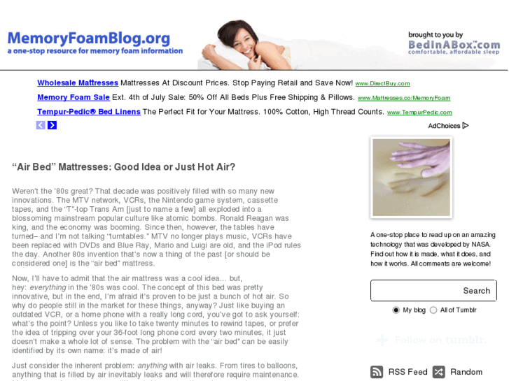 www.memoryfoamblog.org