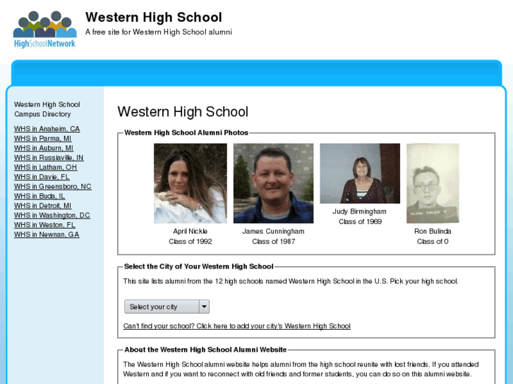 www.westernhighschoolalumni.org