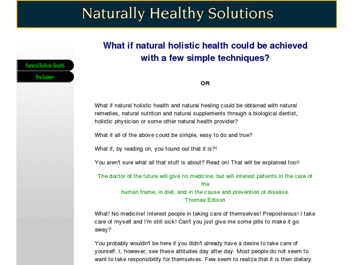 www.naturallyhealthysolutions.com