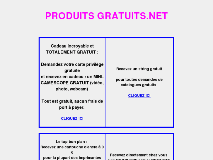 www.produitsgratuits.net