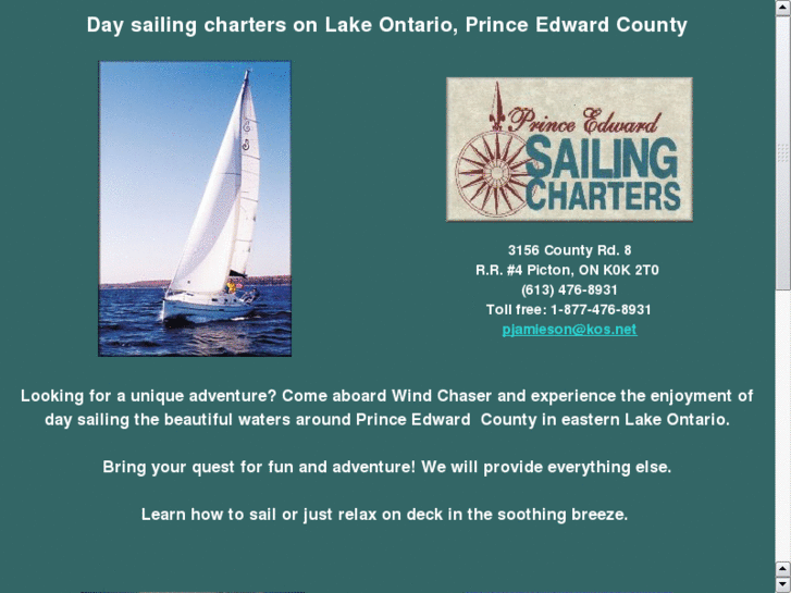 www.princeedwardsailingcharters.com