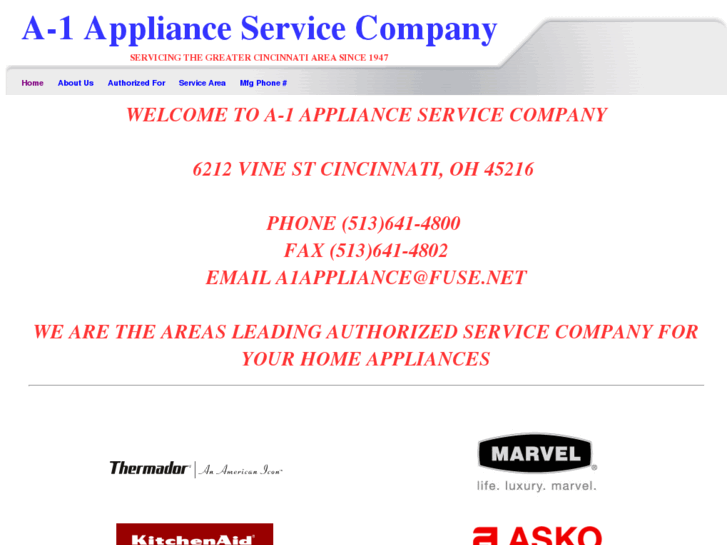 www.a1applianceservice.com