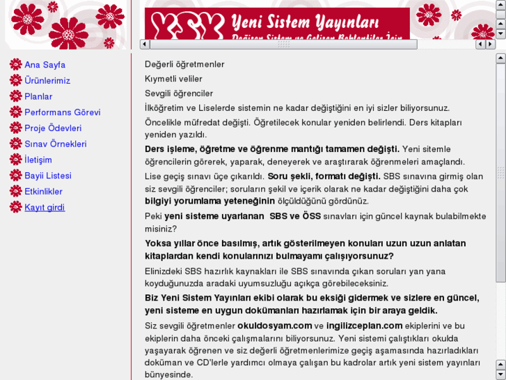 www.yenisistemyayinlari.com