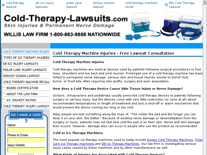 www.cold-therapy-lawsuits.com