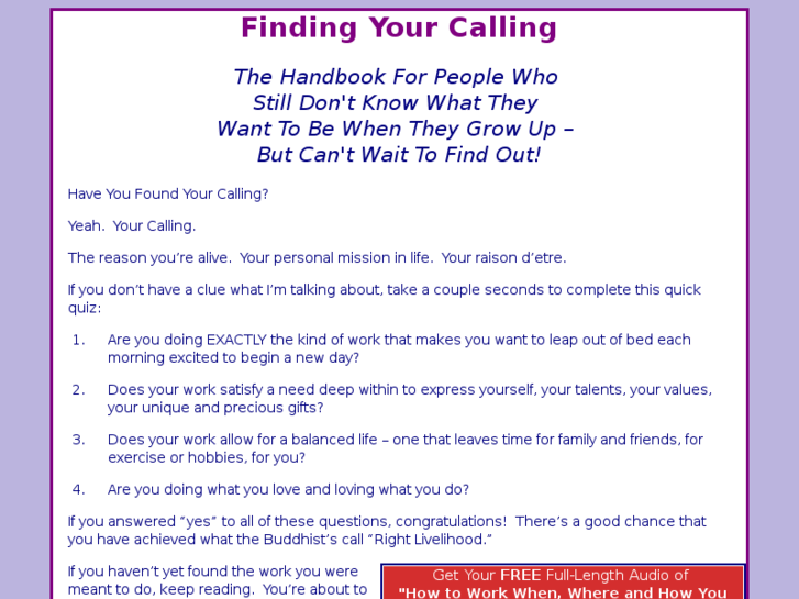 www.findingyourtruecalling.com