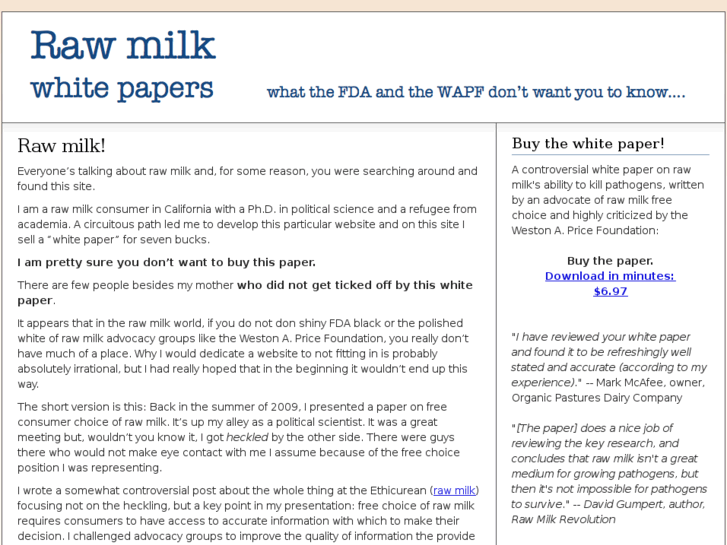 www.rawmilkwhitepapers.com