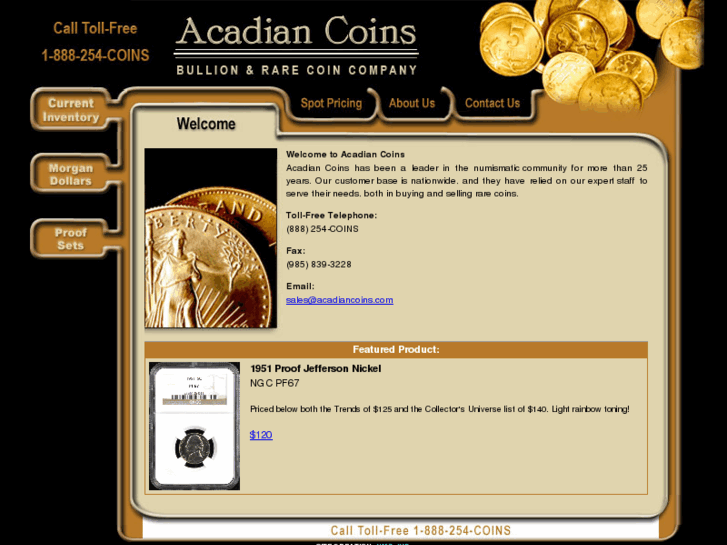 www.acadiancoins.com