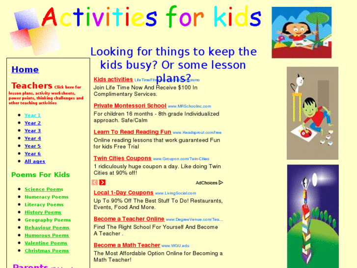 www.activities-for-the-kids.co.uk