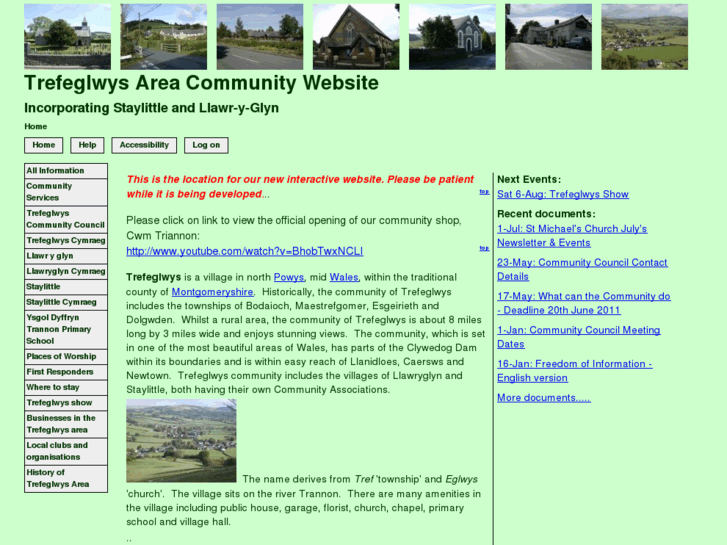 www.trefeglwys.net