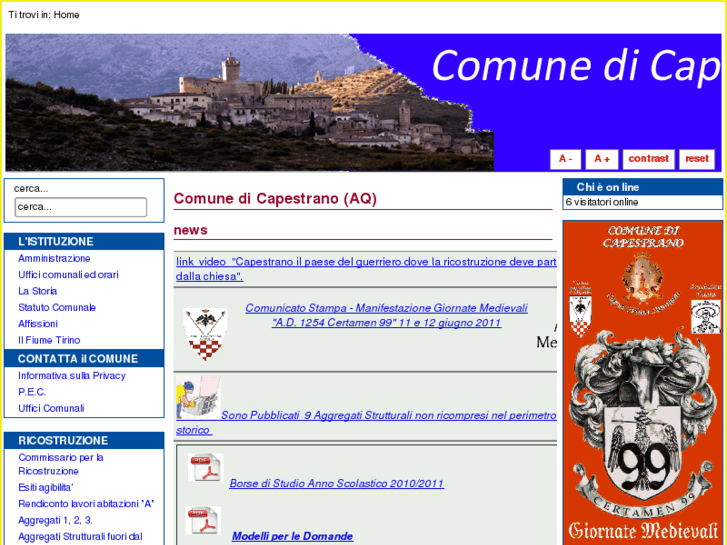 www.comunedicapestrano.it