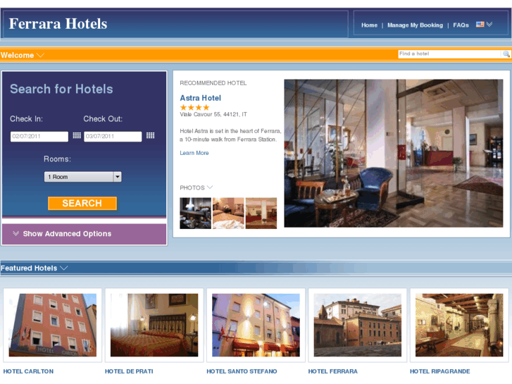 www.ferrarahotels.com