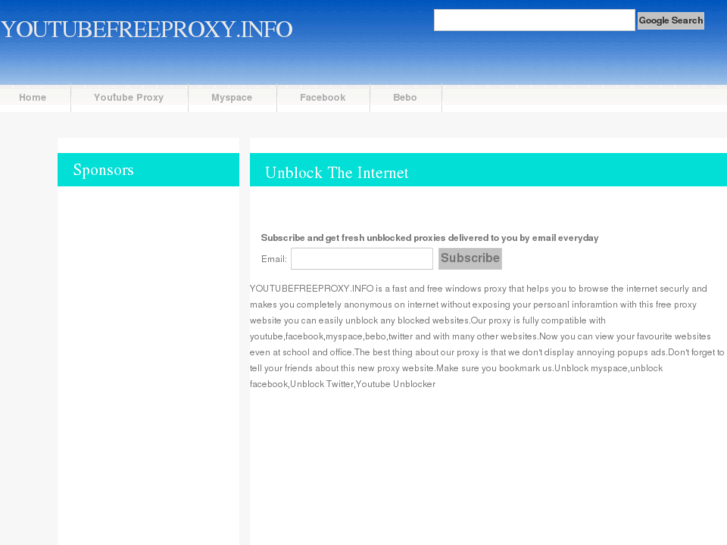 www.youtubefreeproxy.info