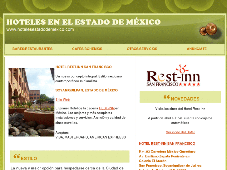 www.hotelesestadodemexico.com