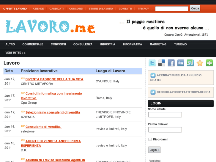 www.lavoro.me