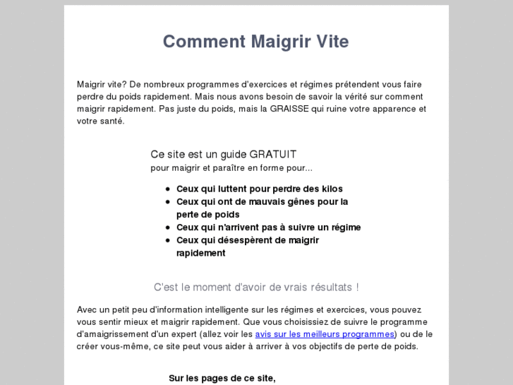 www.commentmaigrirvite.com