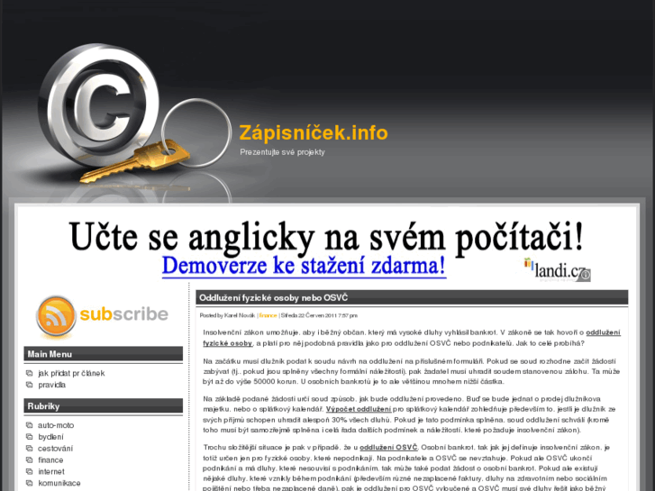 www.zapisnicek.info