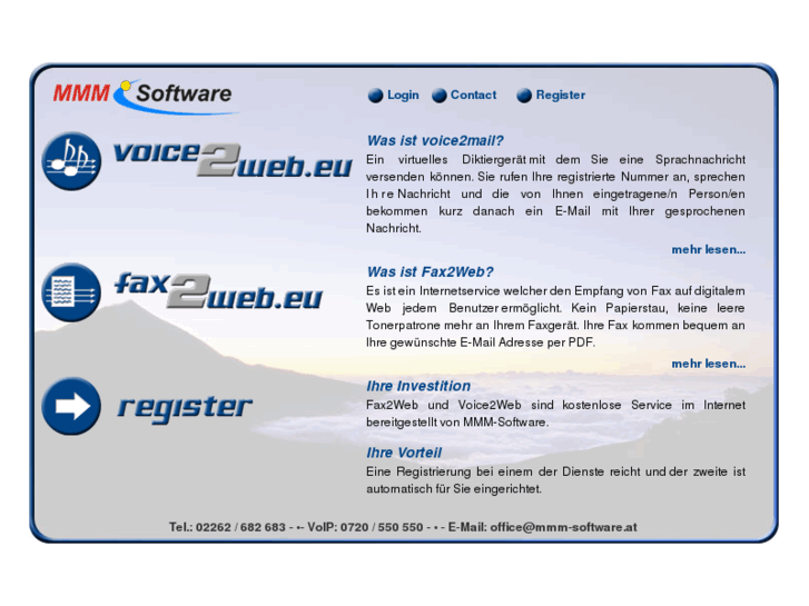 www.voice2mail.eu