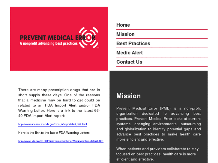 www.preventmedicalerror.com