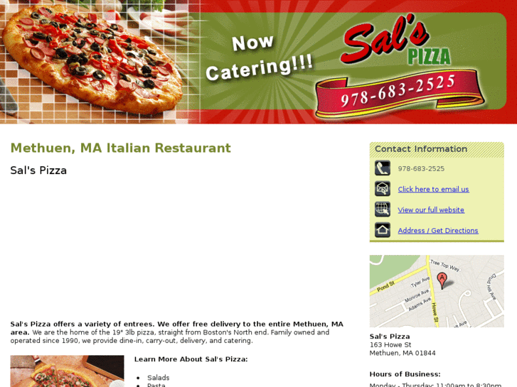 www.salspizzamethuenma.com