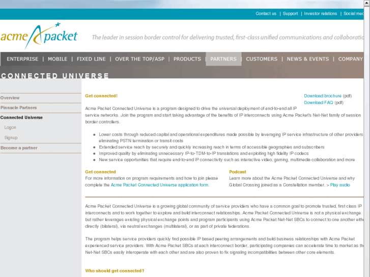 www.acmepacket.org