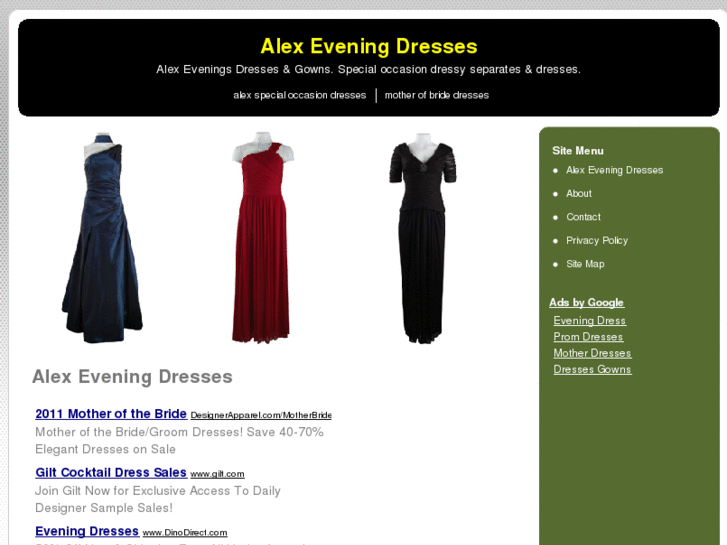 www.alexeveningdresses.net