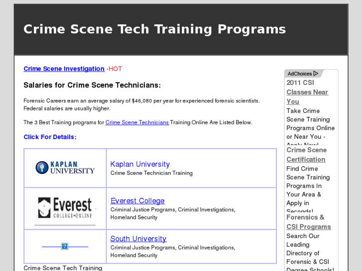 www.crimescenetechtraining.com