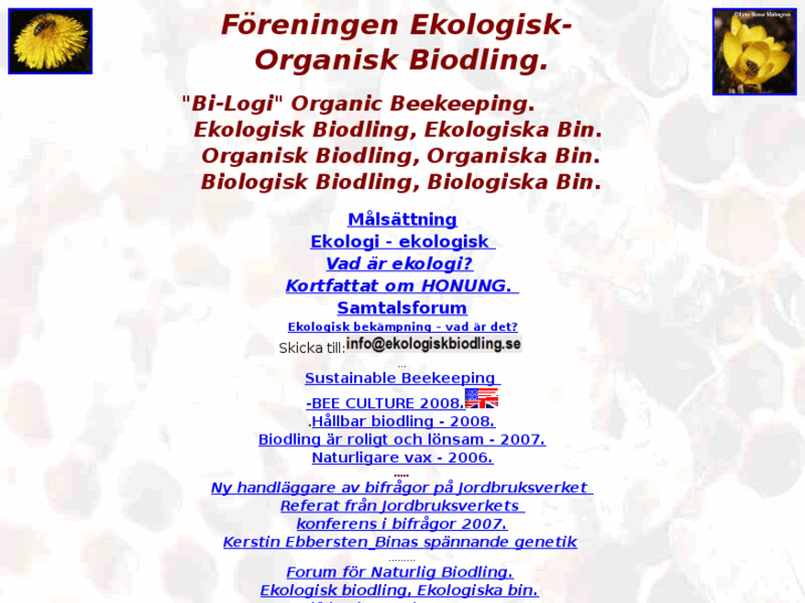 www.ekologiskbiodling.se