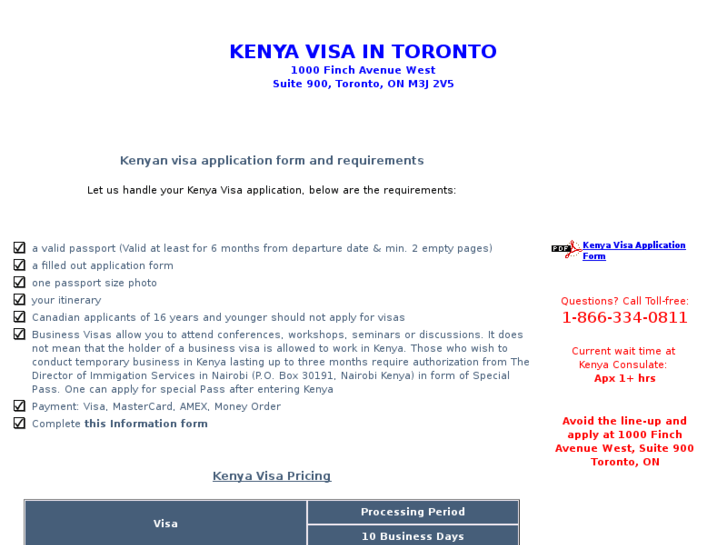 www.kenyavisatoronto.com