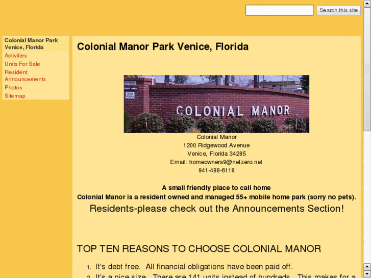 www.colonialmanorpark.com