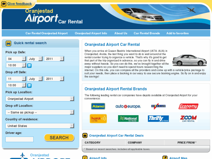 www.oranjestadairportcarrental.com