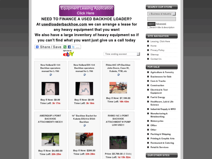 www.usedloaderbackhoe.com