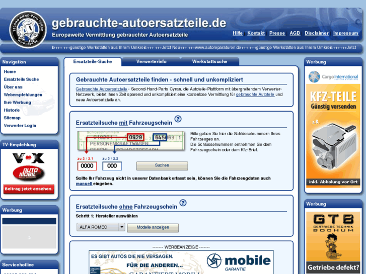 www.gebrauchte-autoersatzteile.de