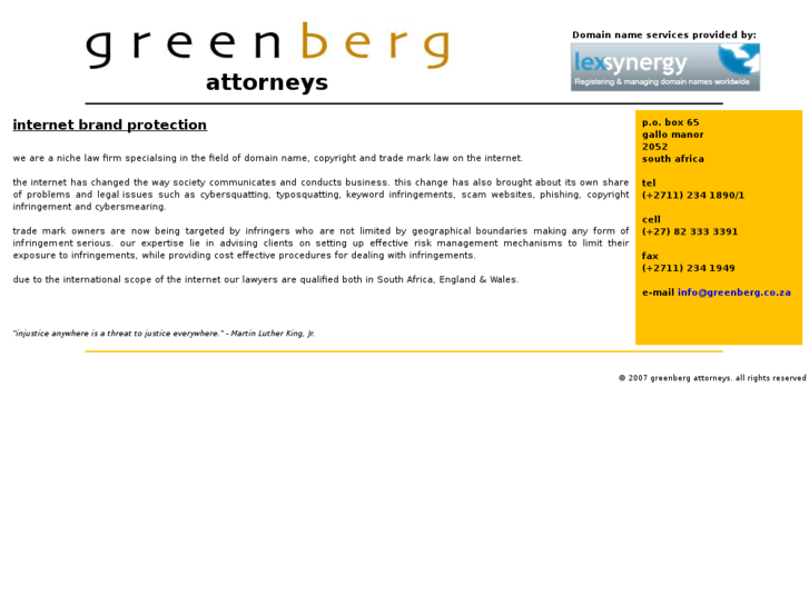 www.greenberg.co.za